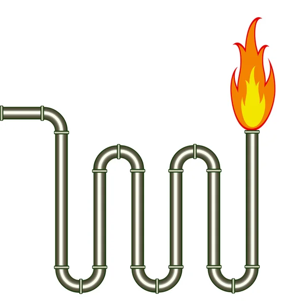 Brinnande pipe — Stock vektor