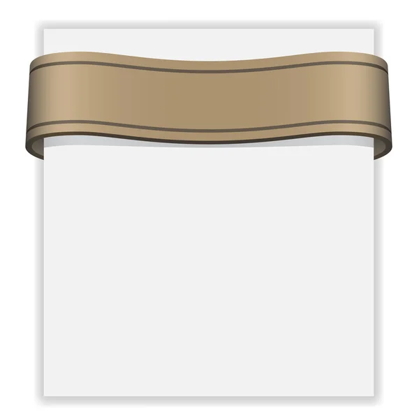 Papier avec ruban — Image vectorielle