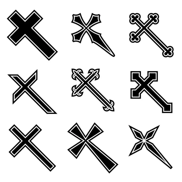 Christian crosses — Stock Vector