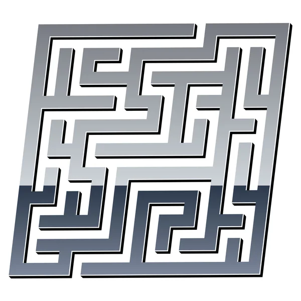 3d labirinto lucido — Vettoriale Stock