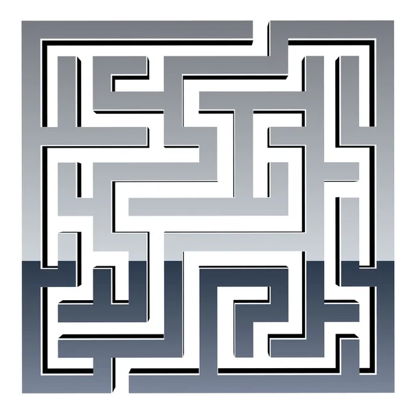 3D blanka labyrint — Stock vektor
