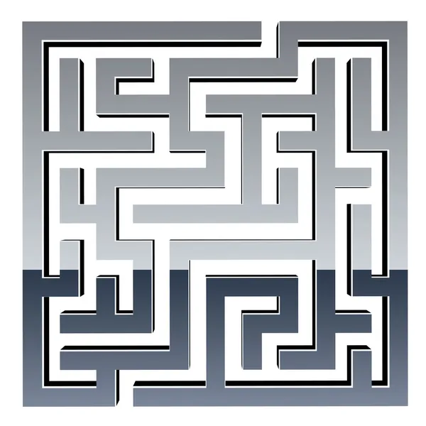 Labyrinthe 3d brillant — Image vectorielle