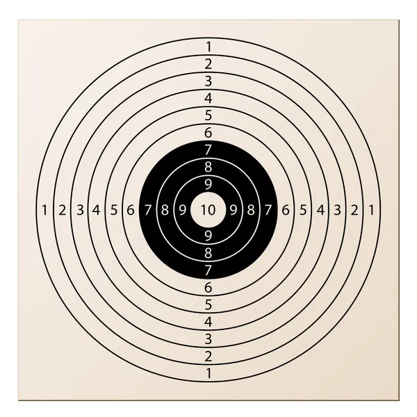 Paper rifle target — Stock Vector