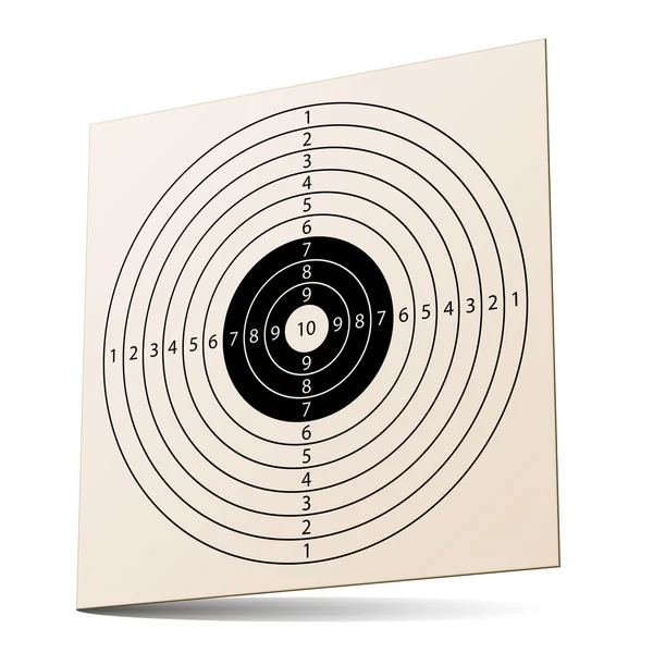 3d cible de fusil de papier — Image vectorielle