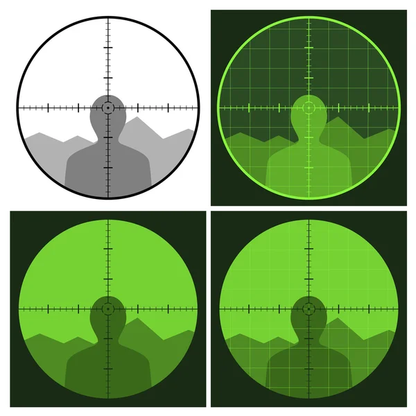 Gun crosshair sight — Stock Vector