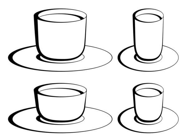 Кофейные очки — стоковый вектор