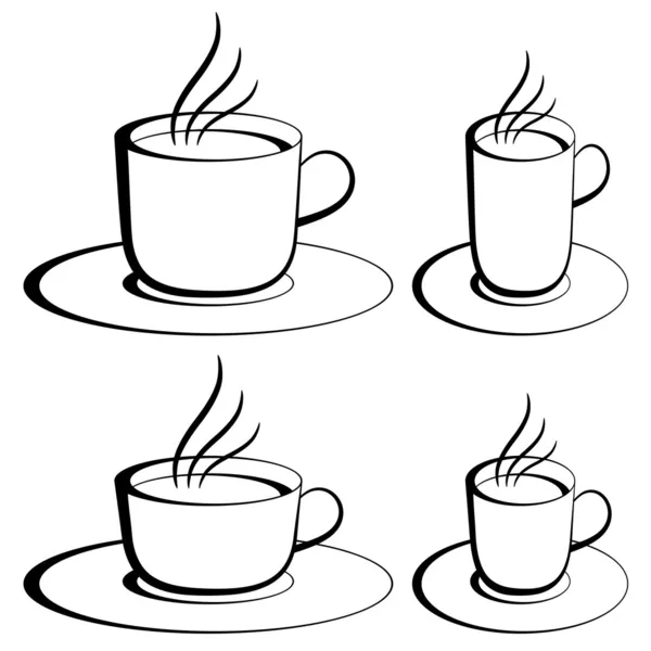 Kahve bardakları — Stok Vektör