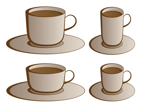 Koffie cups — Stockvector