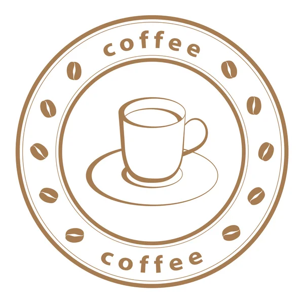 コーヒー カップのスタンプ — ストックベクタ