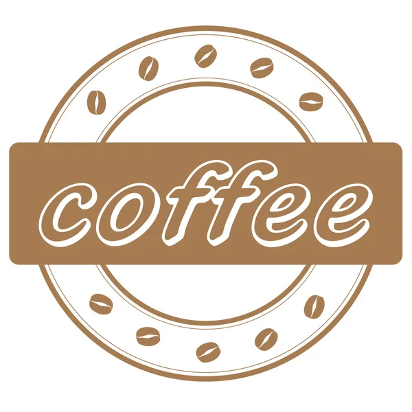コーヒー豆のスタンプ — ストックベクタ