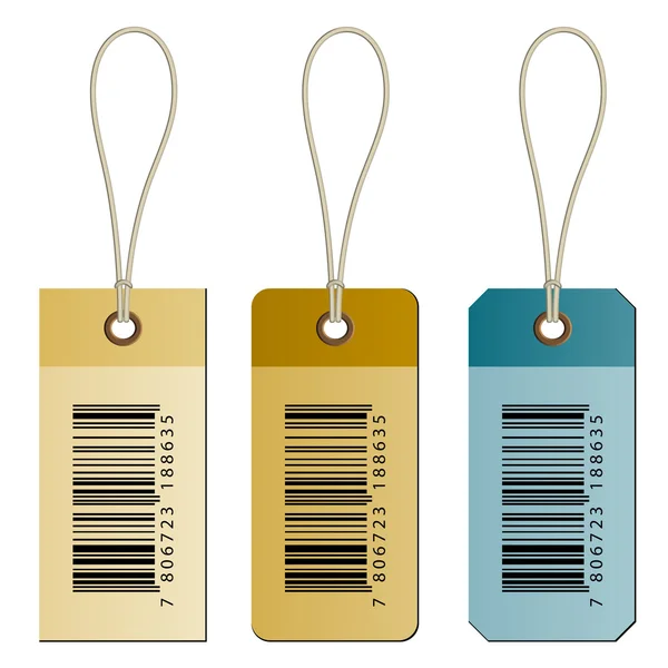 Barcode cardboard tags — Stock Vector
