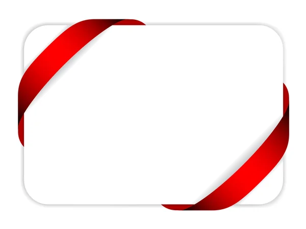 Festive card with ribbon — Stok Vektör
