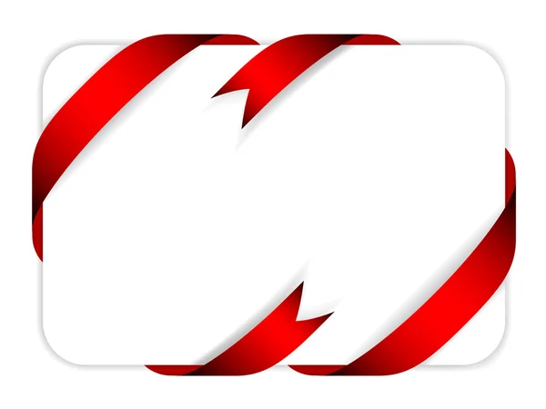 Festive card with ribbon — Stockvector