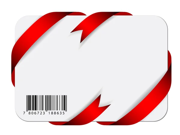 Festive card with barcode — Stockvector