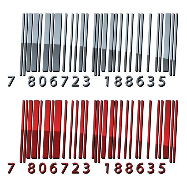 3D abstract barcodes — Stockvector