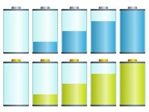 Simboli del livello della batteria — Vettoriale Stock