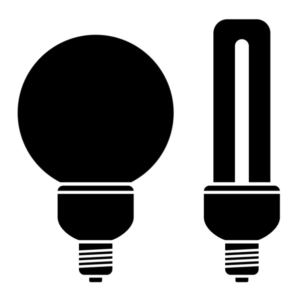 Fluorescent compact bulbs — Stock Vector