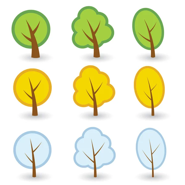 Tree symbols — Stock Vector