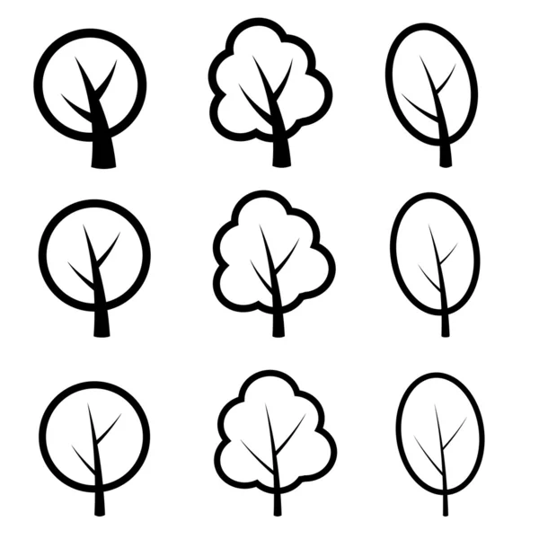 Tree symbols — Stock Vector
