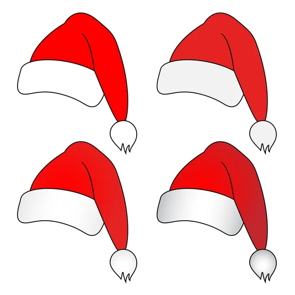 Cappelli di Natale — Vettoriale Stock