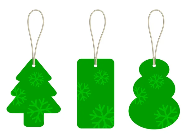 Étiquettes de carton de Noël — Image vectorielle
