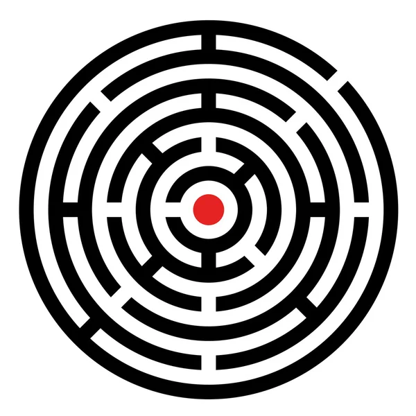 Lekerekített labirintus — Stock Vector