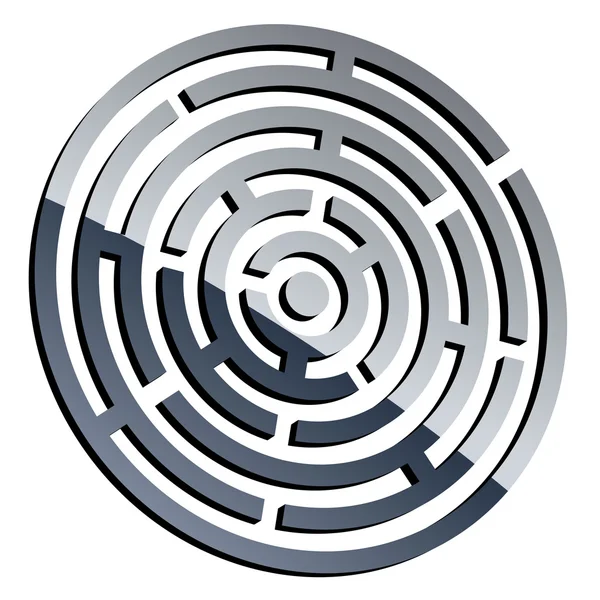 Labyrinthe 3d brillant — Image vectorielle