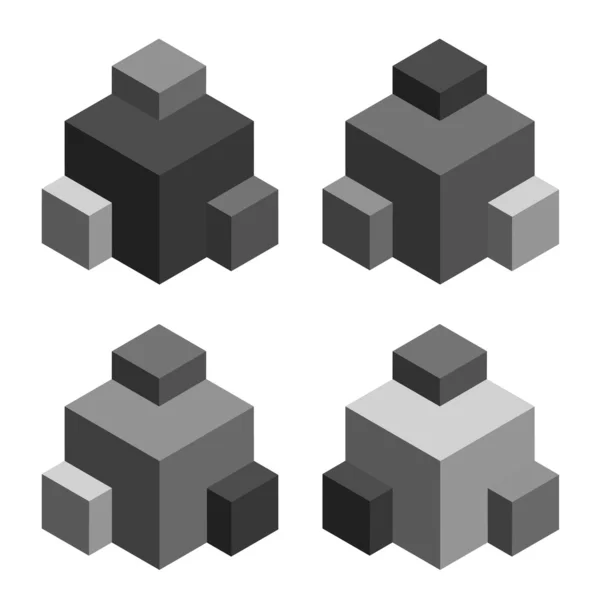 Cubos abstractos 3D — Archivo Imágenes Vectoriales