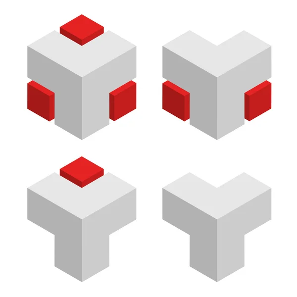 3D-абстрактные кубы — стоковый вектор