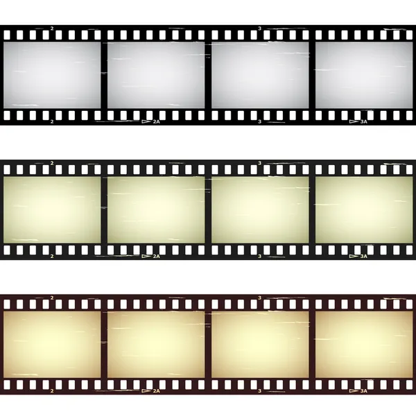 Scratched seamless film strips — Stock Vector