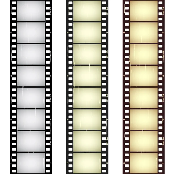 Scratched seamless film strips — Stock Vector