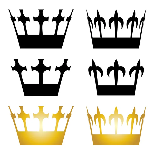 Simboli corona — Vettoriale Stock