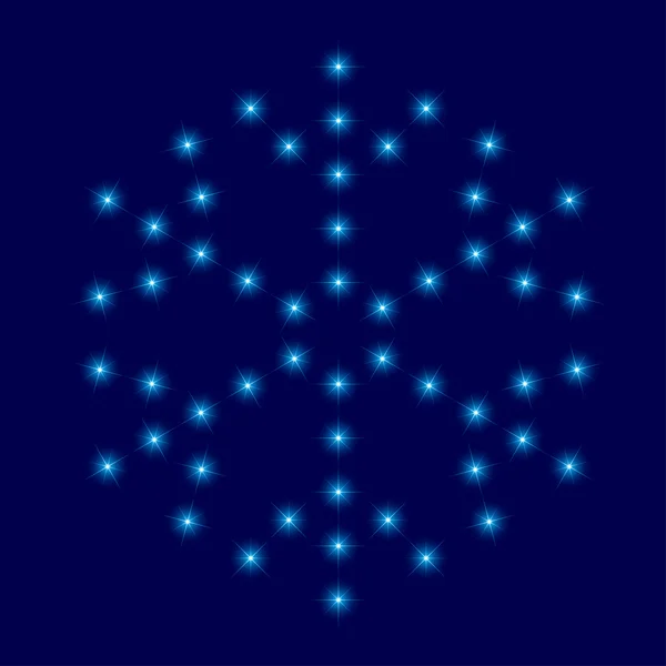 Star snowflake — Stock Vector