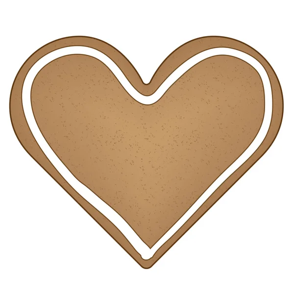 Gingerbread heart — Stock Vector