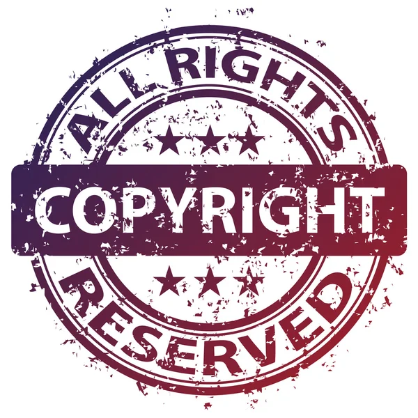 Urheberrechtsmarke beschädigt — Stockvektor
