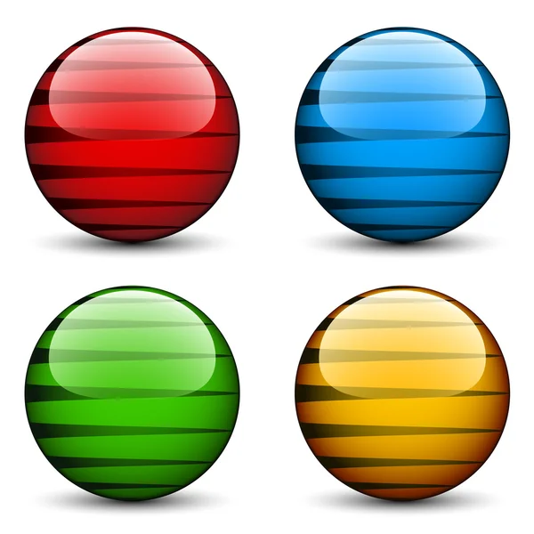 Glass spheres — Stock Vector