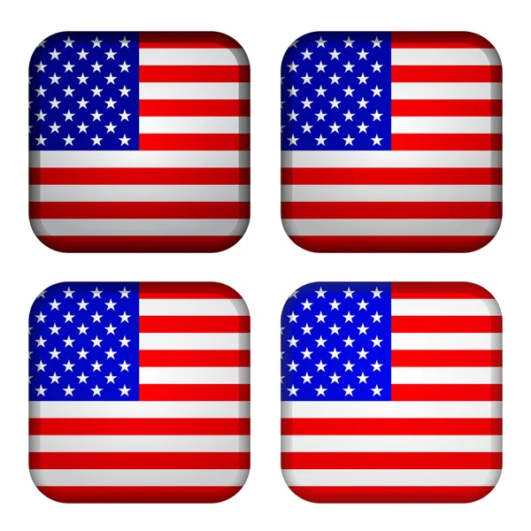 Drapeaux USA — Image vectorielle