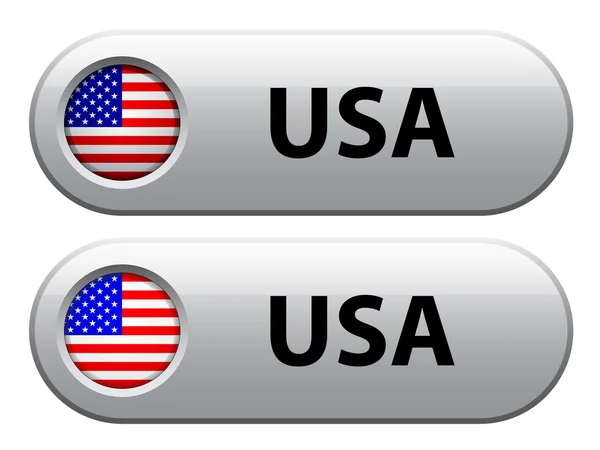 USA flagga knappar — Stock vektor
