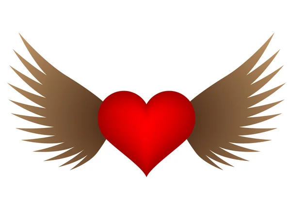Καρδιά με φτερά — Διανυσματικό Αρχείο