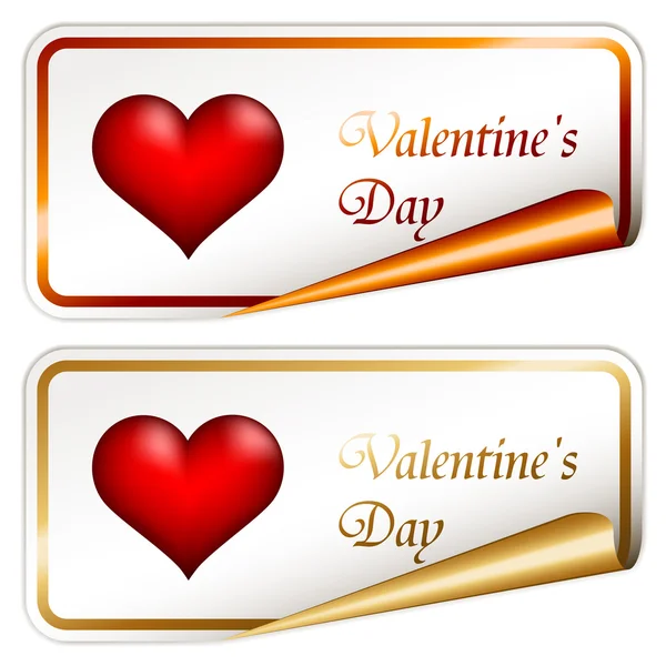 Valentine stickers — Stock Vector