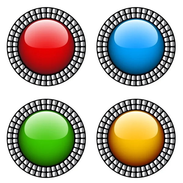 Vintage glossy buttons — Stock Vector
