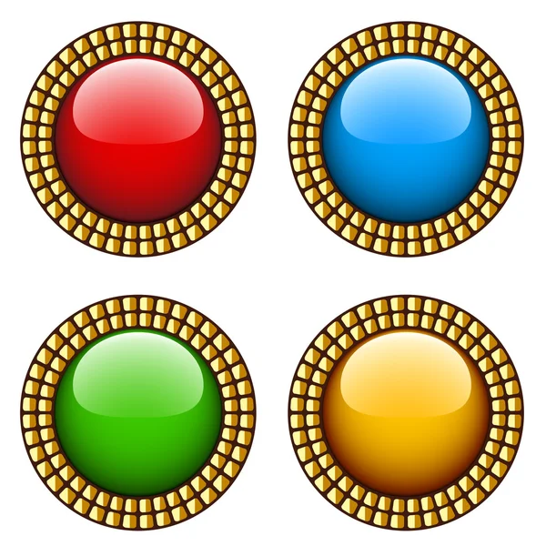 Vintage glossy buttons — Stock Vector