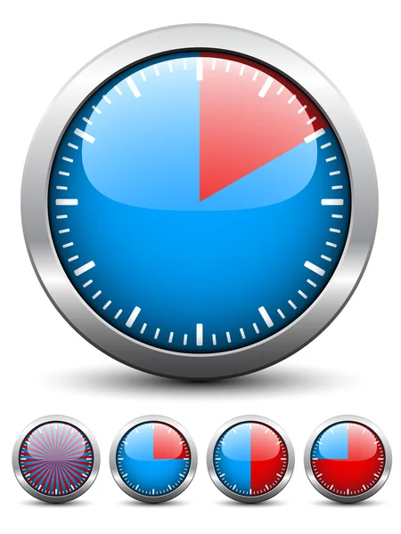 Minuterie - changement de temps facile toutes les minutes — Image vectorielle
