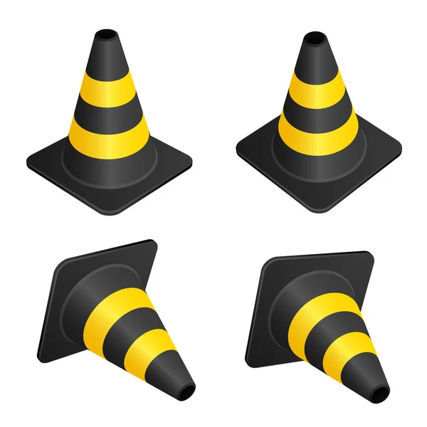 stock vector traffic cones