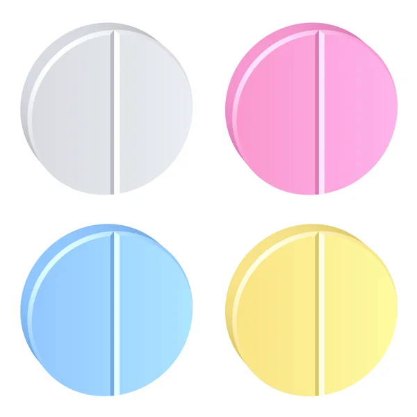 Kolorowe tabletki — Wektor stockowy