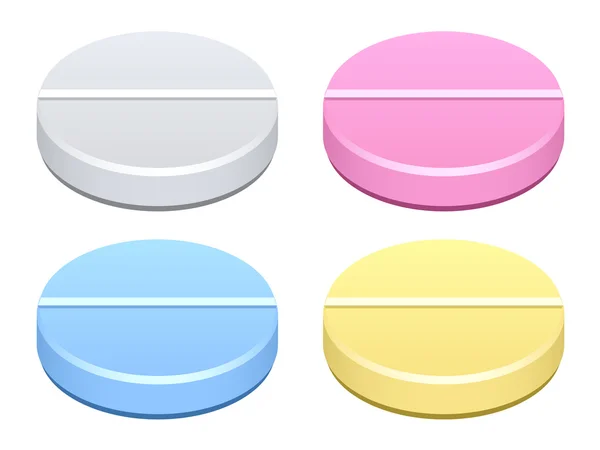 Farbige Tabletten — Stockvektor
