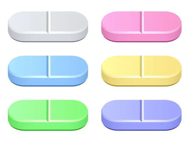 Gekleurde tabletten — Stockvector