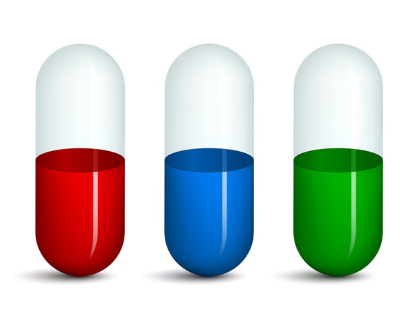 пустые прозрачные таблетки
