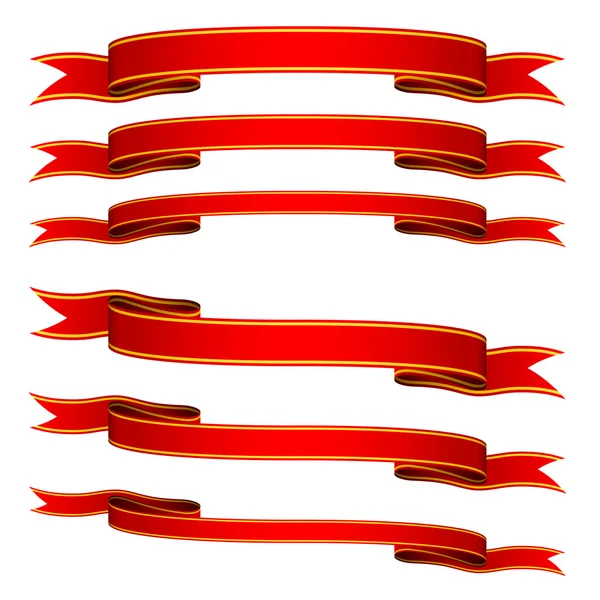 Červené stužky — Stockový vektor