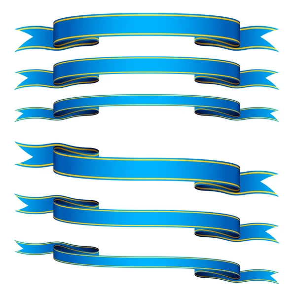 Blue ribbons — Stock Vector